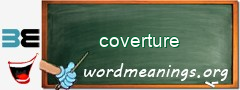WordMeaning blackboard for coverture